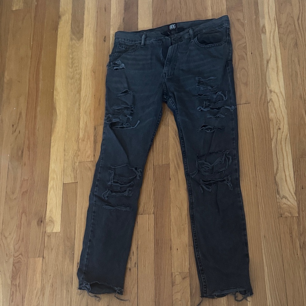 Urban Outfitters BDG Charcoal Distressed Skinny Jeans